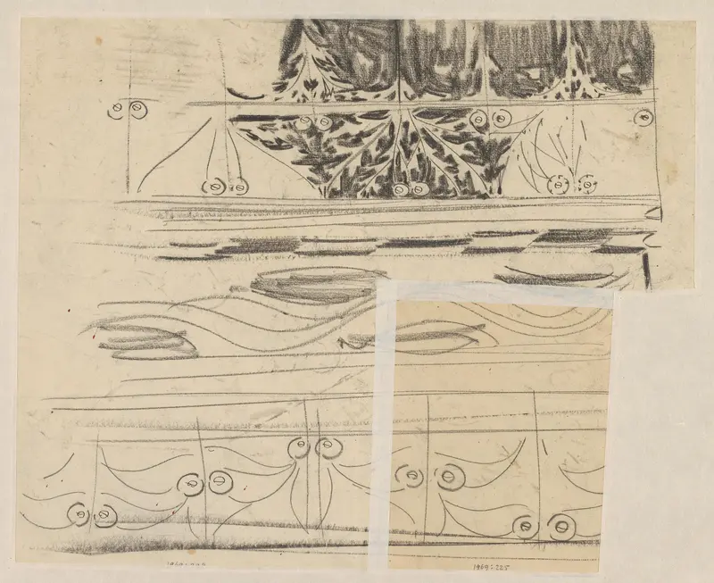 Ornamentstudies van friezen Wall Art by Gerrit Willem Dijsselhof - High-Resolution Digital Print