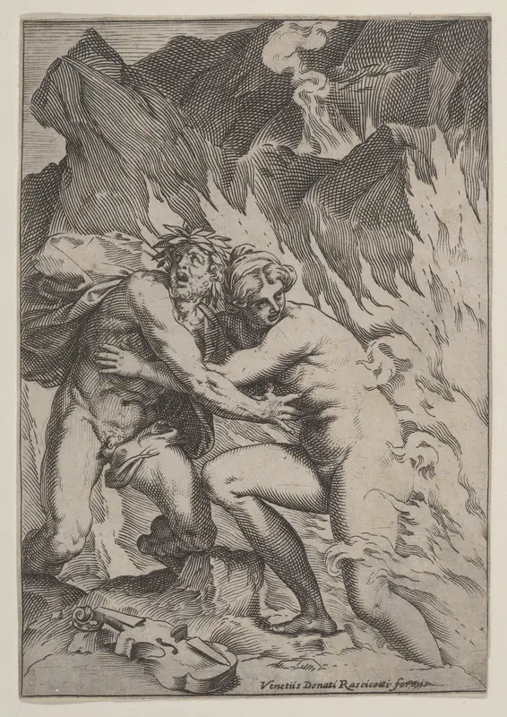 Orpheus and Eurydice Wall Art by Agostino Carracci - High-Resolution Digital Print