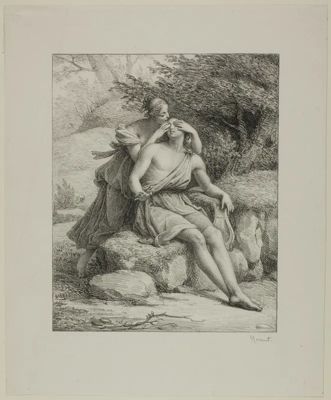 Orpheus and Eurydice Wall Art by Louis Hersent - High-Resolution Digital Print