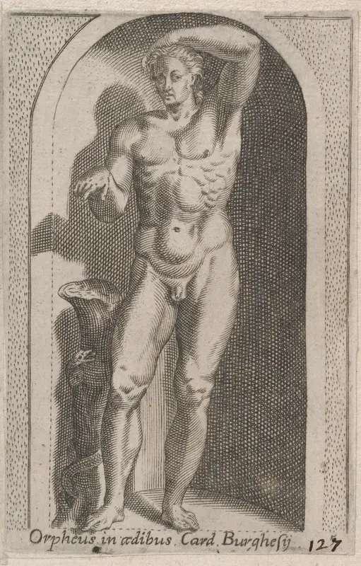 Orpheus (Orpheus in aedibus Card. Burghesij), from "Speculum Romanae Magnificentiae" Wall Art by Anonymous - High-Resolution Digital Print