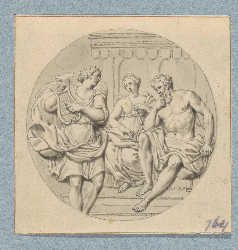 Orpheus speelt voor Pluto en Proserpina (in doos met 43 tekeningen) Wall Art by Louis Fabritius Dubourg - High-Resolution Digital Print