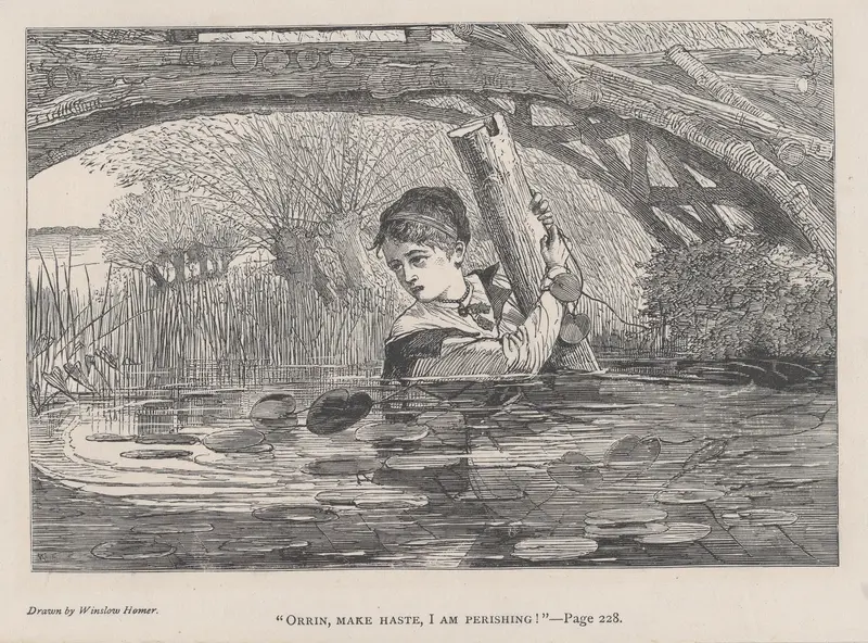 "Orrin, Make Haste, I Am Perishing!" (The Galaxy, An Illustrated Magazine of Entertaining Reading, Vol. VI) Wall Art by Winslow Homer - High-Resolution Digital Print