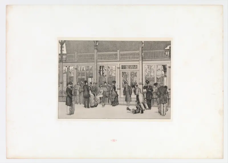 Ort (Place) from Ein Handschuh (A Glove). Cyclus von zehn Compositionen radirt. Rad. Opus VI, Plate I. First edition Wall Art by Max Klinger - High-Resolution Digital Print