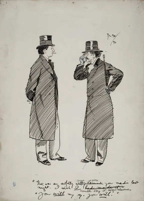 Oscar Wilde and Whistler Wall Art by Philip William May - High-Resolution Digital Print