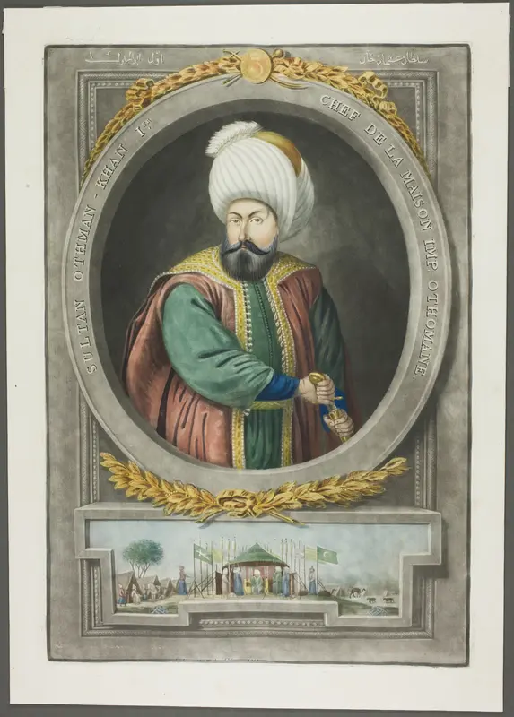 Othman Kahn I, from Portraits of the Emperors of Turkey Wall Art by John Young - High-Resolution Digital Print