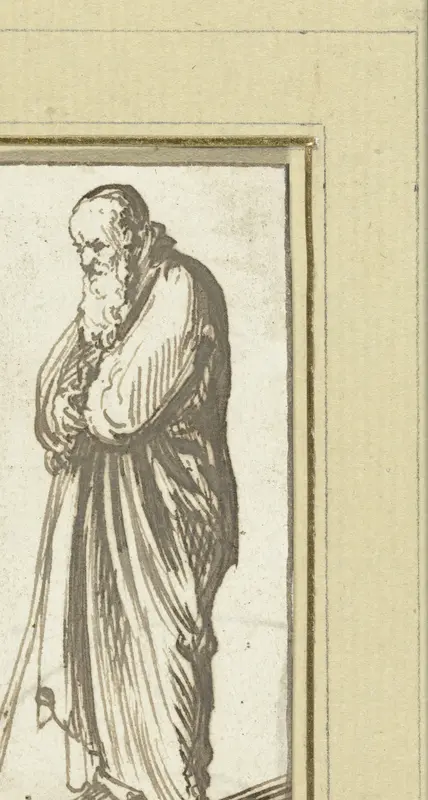 Oude man in lang gewaad Wall Art by Unknown - High-Resolution Digital Print