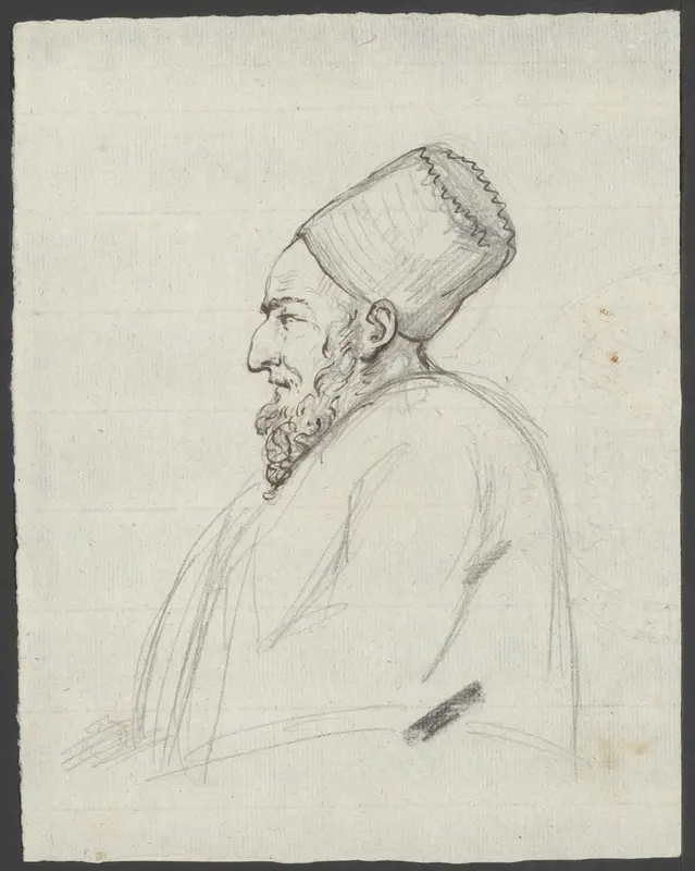 Oude man met baard en fez Wall Art by Jean Bernard - High-Resolution Digital Print