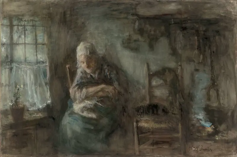 Oude vissersvrouw