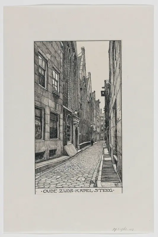 Oude Zijds Kapel Steeg te Amsterdam Wall Art by Willem Wenckebach - High-Resolution Digital Print