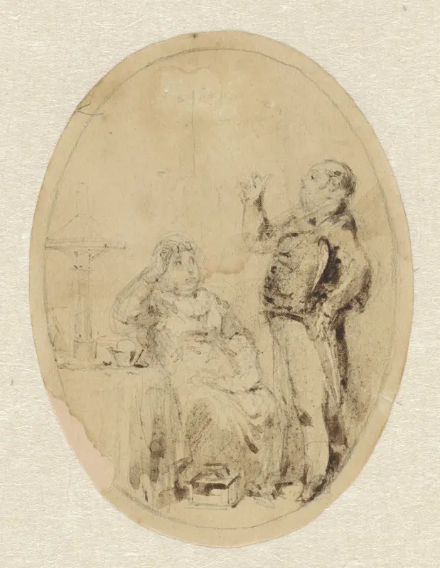 Ouder echtpaar in gesprek Wall Art by Herman Frederik Carel ten Kate - High-Resolution Digital Print