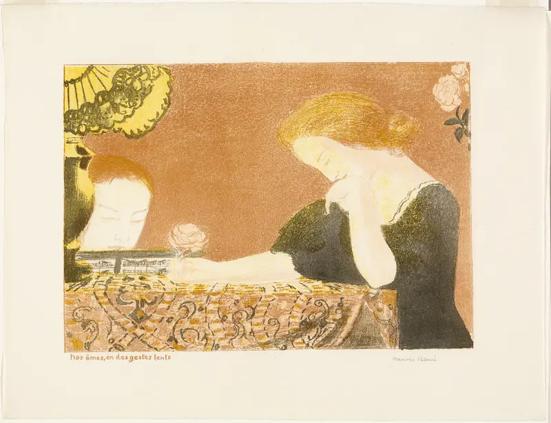 Our Souls, in Languorous Gestures, plate nine from Love Wall Art by Maurice Denis - High-Resolution Digital Print