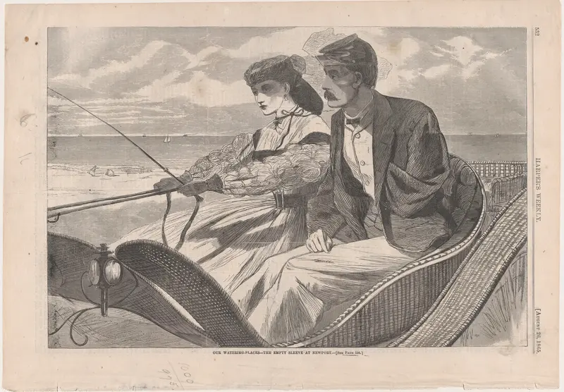 Our Watering Places – The Empty Sleeve at Newport (from "Harper's Weekly," Vol. IX) Wall Art by Winslow Homer - High-Resolution Digital Print