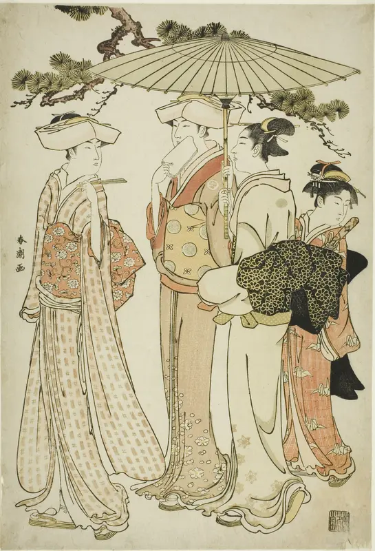 Out for a Walk Wall Art by Katsukawa Shunchô - High-Resolution Digital Print