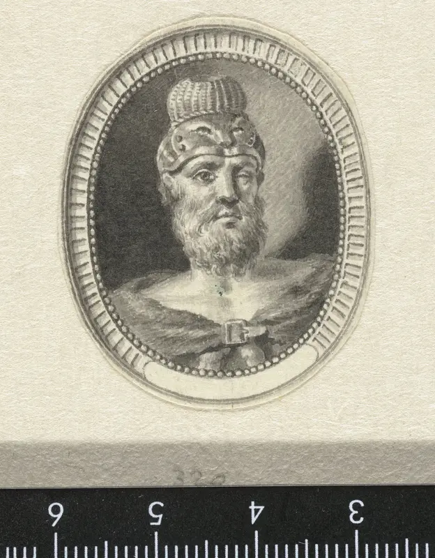 Ovaal portret van een Batavier Wall Art by Jacques Kuyper - High-Resolution Digital Print