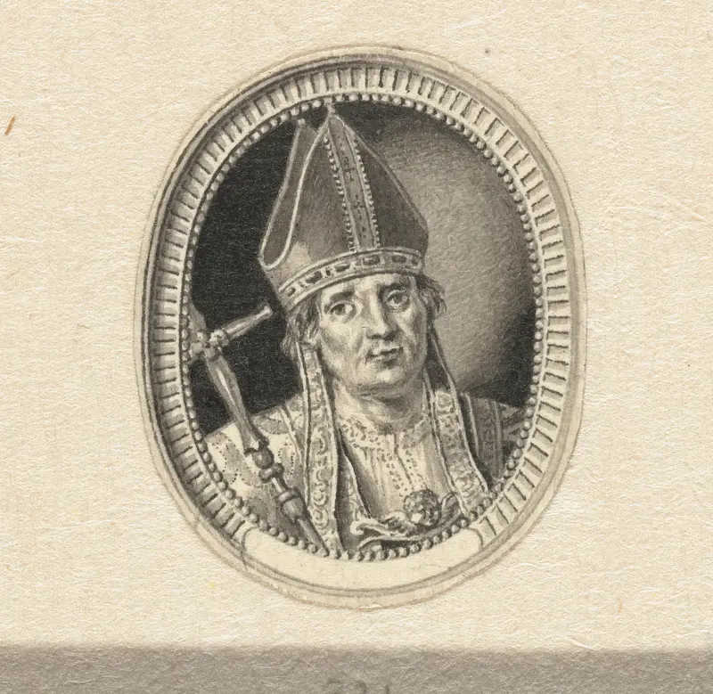 Ovaal portret van een bisschop Wall Art by Jacques Kuyper - High-Resolution Digital Print