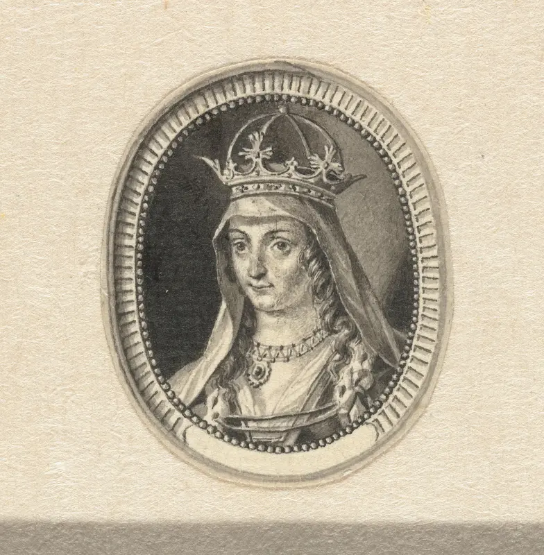 Ovaal portret van een koningin Wall Art by Jacques Kuyper - High-Resolution Digital Print