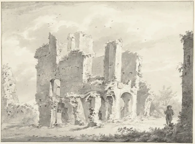 Overblijfselen van de abdij te Rijnsburg Wall Art by Hermanus van Brussel - High-Resolution Digital Print