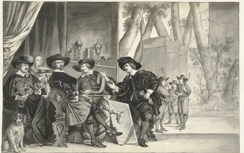 Overlieden van de St. Sebastiaans- of Handboogdoelen te Amsterdam Wall Art by Unknown - High-Resolution Digital Print