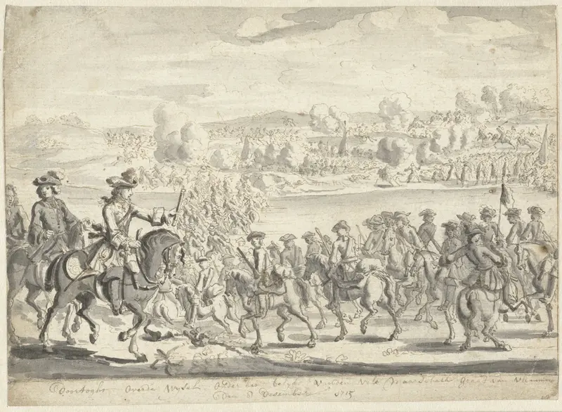 Overtocht van het Saksische leger over de Weichsel op 8 december 1715 Wall Art by Adolf van der Laan - High-Resolution Digital Print