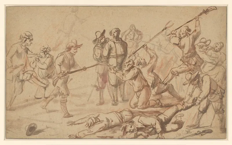 Overval op boeren Wall Art by Cornelis de Wael - High-Resolution Digital Print