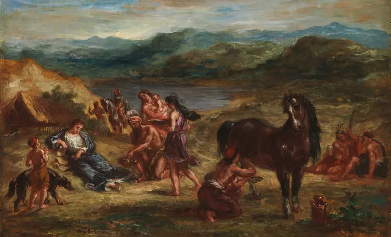 Ovid among the Scythians Wall Art by Eugène Delacroix - High-Resolution Digital Print