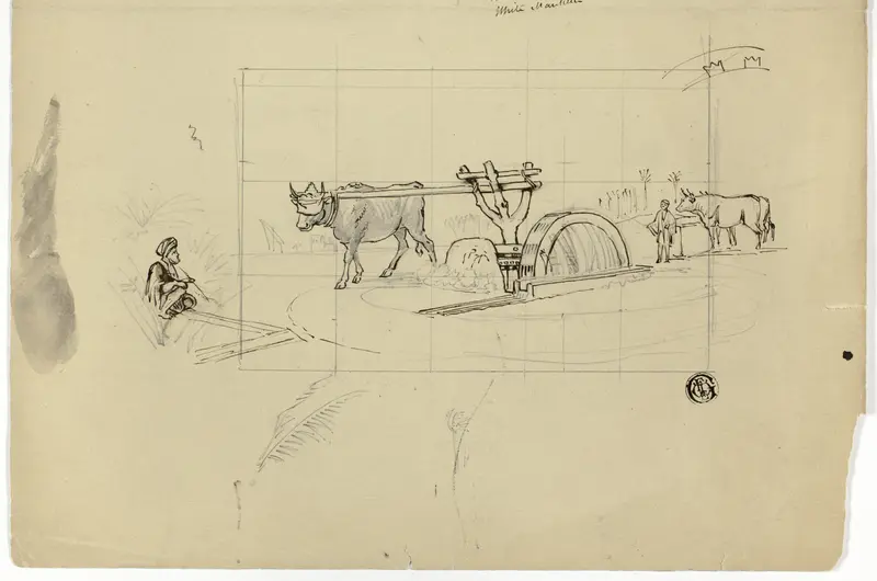 Ox Working on a Treadmill Wall Art by Unknown artist - High-Resolution Digital Print