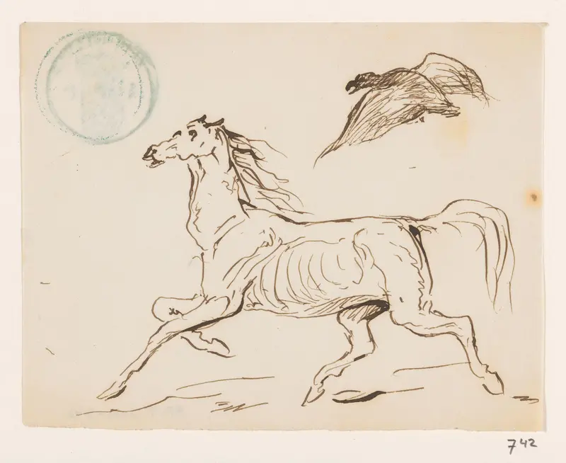 Paard en vogel Wall Art by Johannes Tavenraat - High-Resolution Digital Print