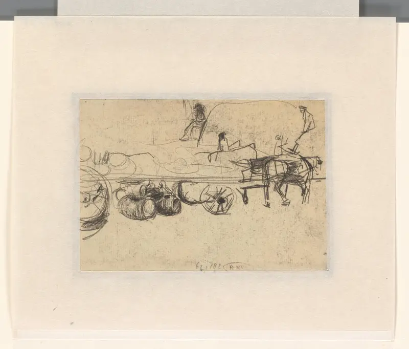 Paard en wagen met tonnen Wall Art by Jan Veth - High-Resolution Digital Print