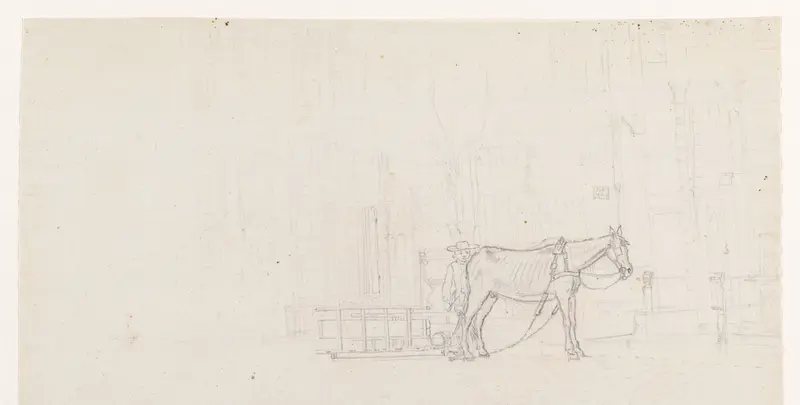 Paard met toeslede en drijver Wall Art by Jan Brandes - High-Resolution Digital Print