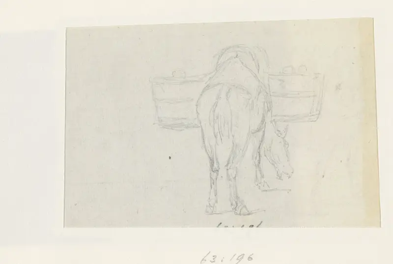 Paard met twee lasten aan het zadel Wall Art by Georges Michel - High-Resolution Digital Print