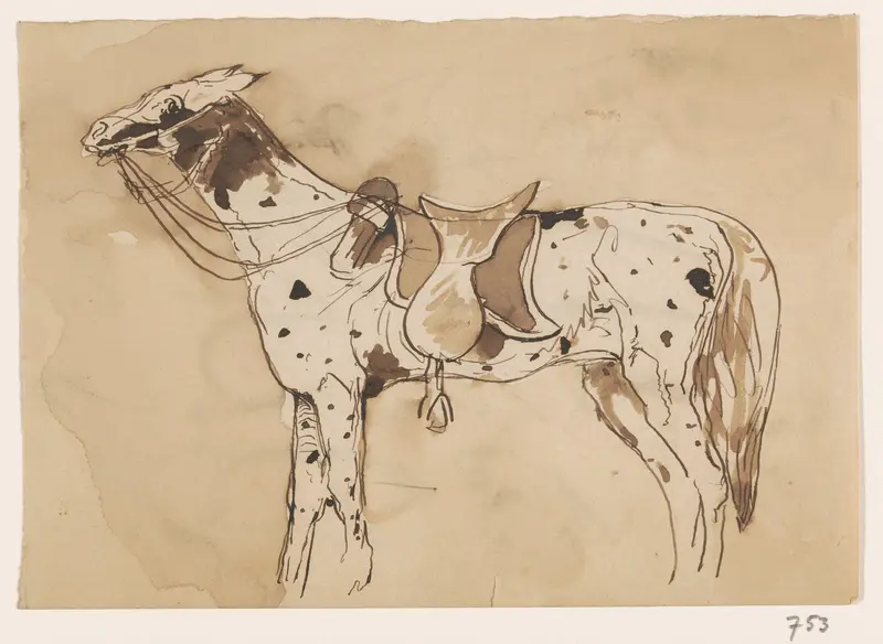 Paard met zadel Wall Art by Unknown - High-Resolution Digital Print