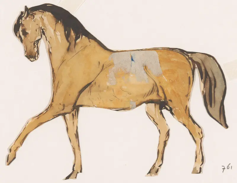 Paard (uitgeknipt) Wall Art by Johannes Tavenraat - High-Resolution Digital Print
