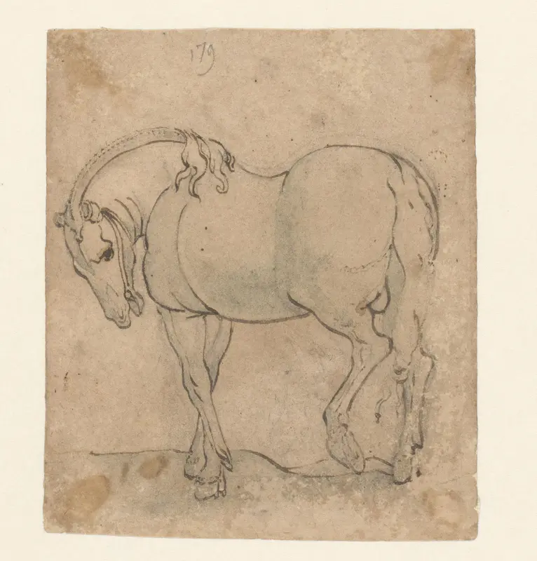 Paard van opzij gezien Wall Art by Unknown - High-Resolution Digital Print