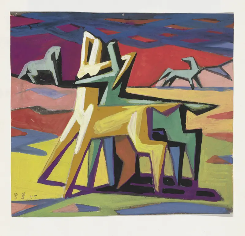 Paarden en centaurs Wall Art by Unknown - High-Resolution Digital Print
