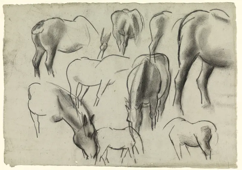 Paarden van verschillende kanten Wall Art by Leo Gestel - High-Resolution Digital Print
