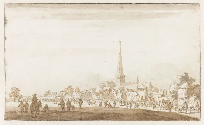 Paardenmarkt te Valkenburg Wall Art by Jan de Bisschop - High-Resolution Digital Print