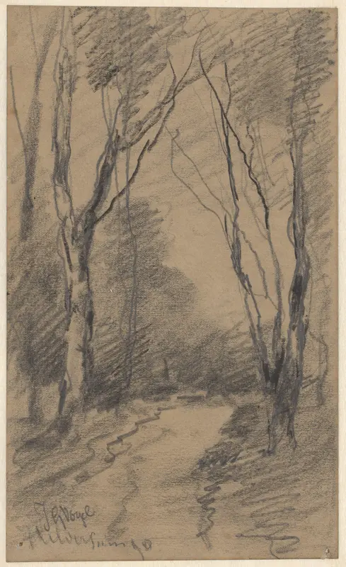 Pad tussen de bomen te Hilversum Wall Art by Unknown - High-Resolution Digital Print