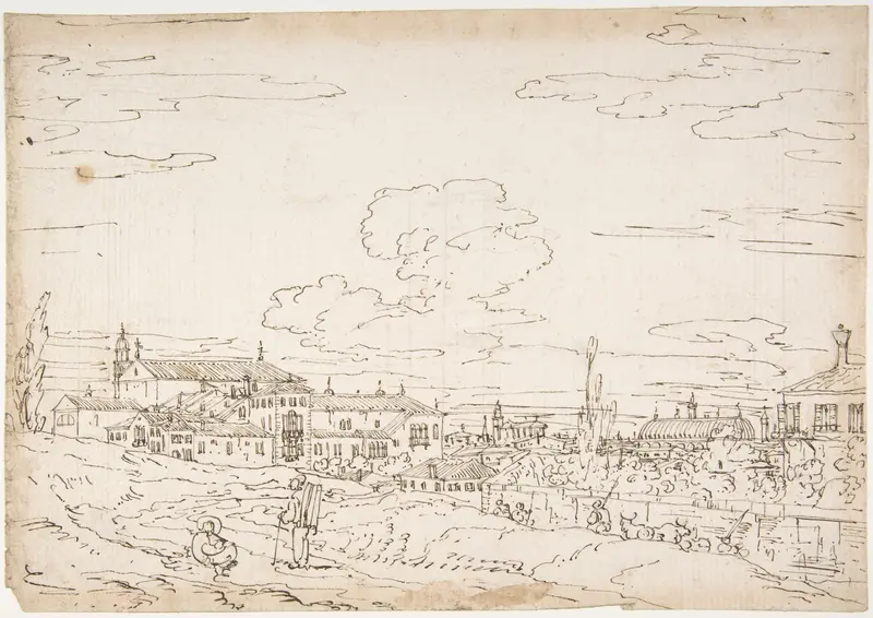 Padua from the East, with San Francesco and the Salone Wall Art by Bernardo Bellotto - High-Resolution Digital Print
