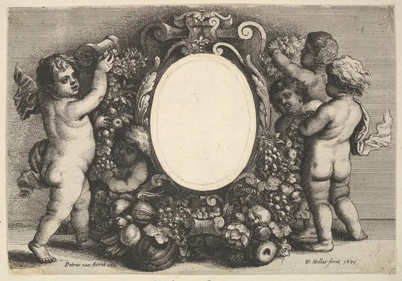 Paedopaegnion: Third Title Page: Petrus vanden Avont Belga Antuerpianus pictor Wall Art by Wenceslaus Hollar - High-Resolution Digital Print