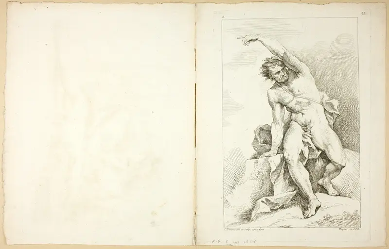 Page 33 and Page 36, from Premier Livre de Figures d'Academies gravées en Partie par les Professeurs de l’ Académie Royale Wall Art by Charles-Joseph Natoire - High-Resolution Digital Print