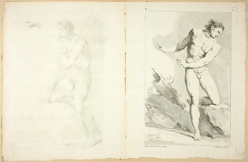 Page 38 and Page 39, from Seconde Livre de Figures d'Academies Gravées en Partie par les Professeurs de l’Académie Royale