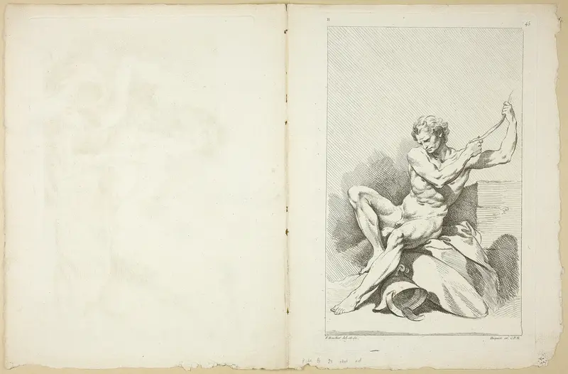 Page 45 and Page 48, from Seconde Livre de Figures d'Academies Gravées en Partie par les Professeurs de l’Académie Royale Wall Art by François Boucher - High-Resolution Digital Print