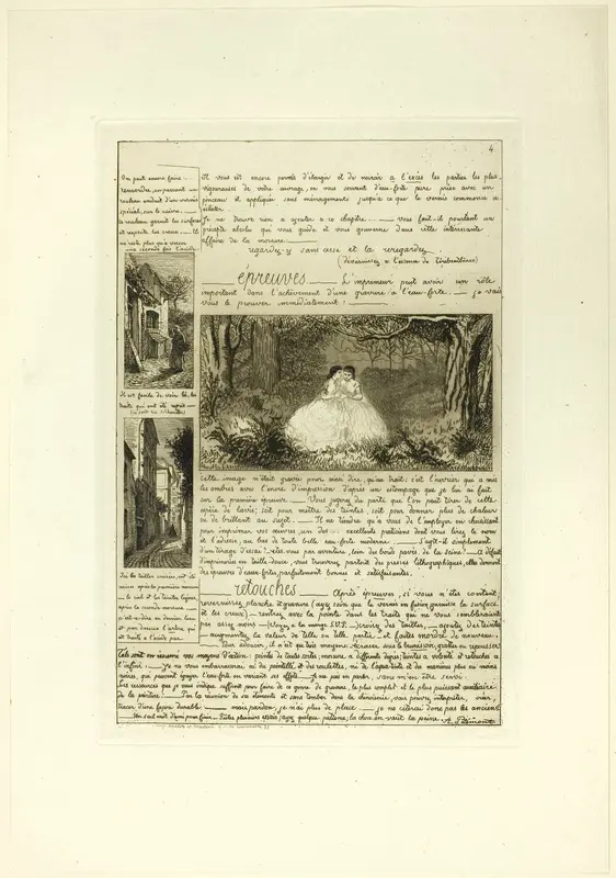 Page Four, from Letter on the Elements of Etching Wall Art by Adolphe Martial Potémont - High-Resolution Digital Print