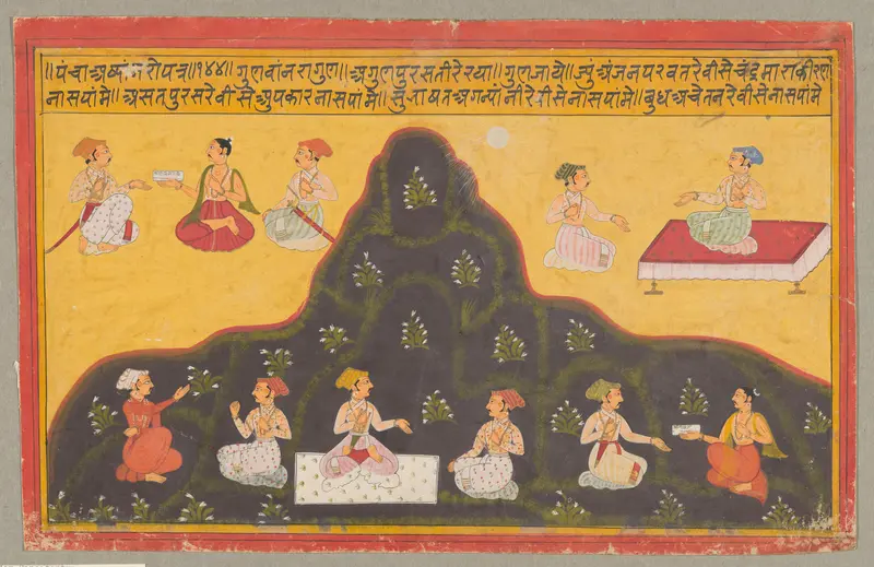 Page from a Panchatantra manuscript Wall Art by anonymous - High-Resolution Digital Print