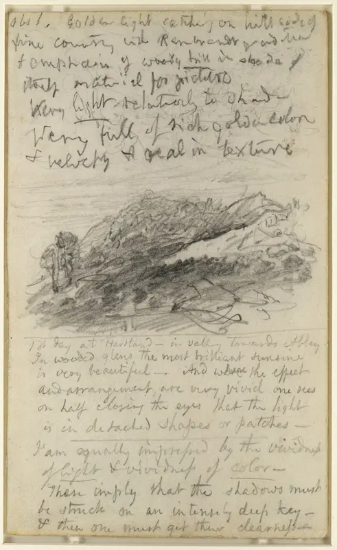 Page from a sketchbook Wall Art by Samuel Palmer - High-Resolution Digital Print