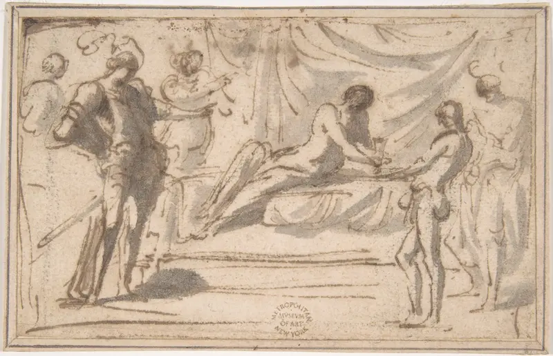 Page Presenting Wine Wall Art by Anonymous, Italian, 16th century - High-Resolution Digital Print