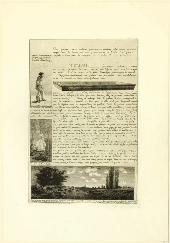 Page Three, from Letter on the Elements of Etching Wall Art by Adolphe Martial Potémont - High-Resolution Digital Print