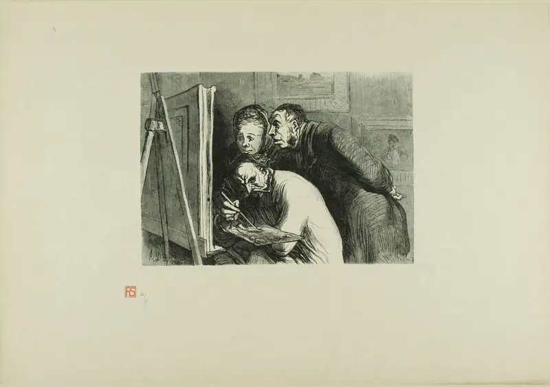 Painter and the Bourgeois Wall Art by Charles Maurand - High-Resolution Digital Print
