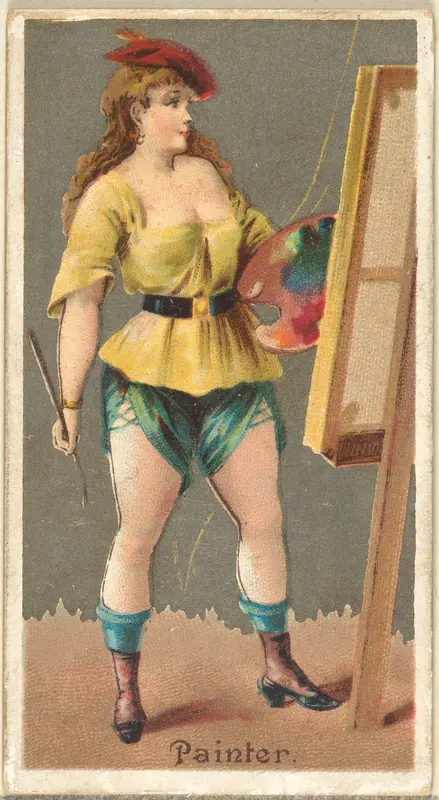 Painter, from the Occupations for Women series (N166) for Old Judge and Dogs Head Cigarettes Wall Art by Goodwin & Company - High-Resolution Digital Print