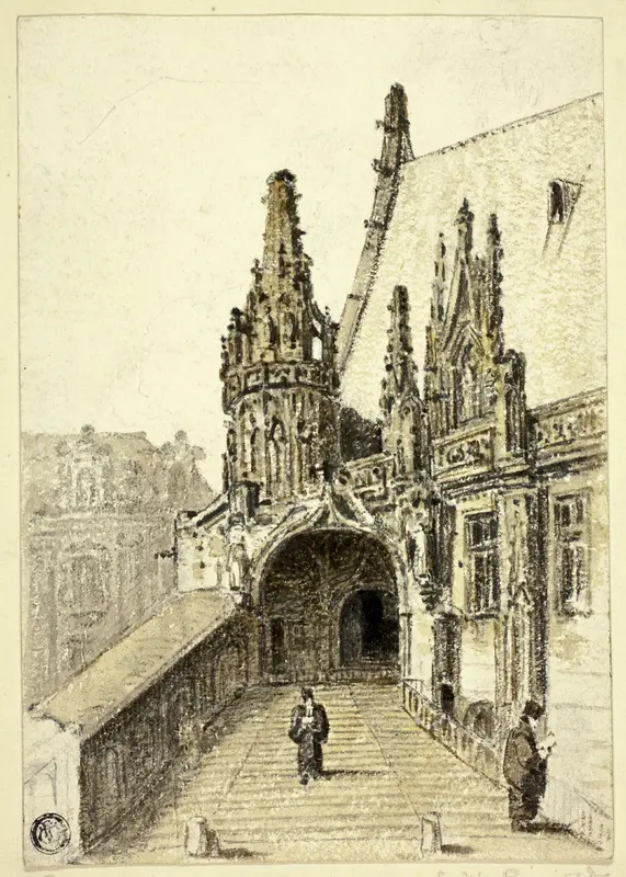 Palace of Justice, Rouen Wall Art by Frederick Nash - High-Resolution Digital Print
